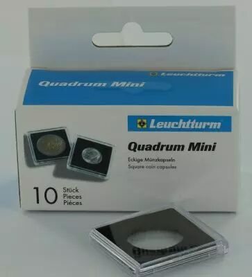 Pack of 10 QUADRUM Mini Coin Capsules - 19 MM