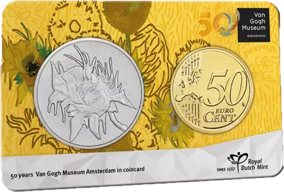 Paesi Bassi Coincard 50 centimes 2023 + Medal - 50 years of the Van Gogh Museum