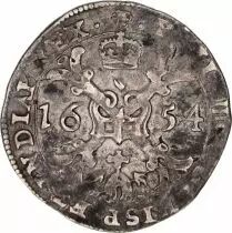 Paesi Bassi Spagnolo 1/4 Patagon Arms - Bruxelles 1654