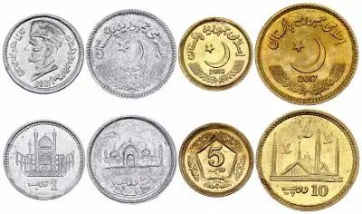 Pakistan 1,2,5,10 Roupies - S�rie de 4 Monnaies - 2017-2021 - SPL