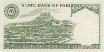 Pakistan 10 Rupees - M. Ali Jinnah - View of Moenjodaro - (1977-1984)