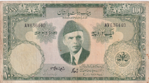 Pakistan 100 Rupees - M. Ali Jinnah - Mosque - 1957 - P.18 a