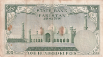 Pakistan 100 Rupees - M. Ali Jinnah - Mosque - 1957 - Serial EF- P.18 a