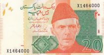 Pakistan 20 Rupees - M. Ali Jinnah - 2021 - Serial MX