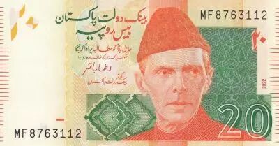 Pakistan 20 Rupees - M. Ali Jinnah - 2022 - S�rie MF