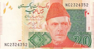 Pakistan 20 Rupees - M. Ali Jinnah - Porte de Peshawar - 2023 - Srie NC