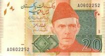 Pakistan 20 Rupees M. Ali Jinnah - Mohen Jo Daro Larkana -2015