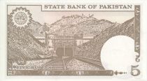 Pakistan 5 Rupee M. Ali Jinnah - Tunnel - 1976
