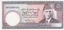 Pakist&aacute;n 50 Rupees - M. Ali Jinnah - Fuerte de Lahore - (1981-1982)
