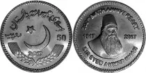 Pakistan 50 Rupees - Sir Syed Ahmad Khan - 2017