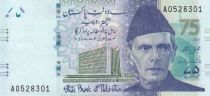Pakistan 75 Rupees -  M. Ali Jinnah - Mohtarma Fatima Jinnah - 2023 - Serial A