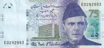 Pakistan 75 Rupees - M. Ali Jinnah - Mohtarma Fatima Jinnah - 2023 - S�rie AAF