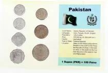 Pakistan Blister 7 monnaies PAKISTAN (1 paisa &agrave; 1 roupie)