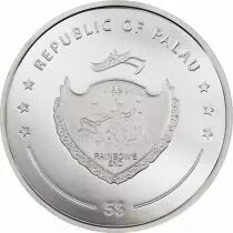 Palau Bleu Oc&eacute;an - ColorEYEzed - 1 Once Argent Couleur 2022 Palau