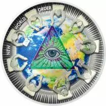 Palau New World Order - 2 Onces Argent COULEUR Palau 2021