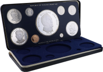 Panama Box 9 coins Balboa - Simon Bolivar - 1975 - Franklin Mint