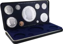 Panama Box 9 coins Balboa - Simon Bolivar - 1975 - Franklin Mint