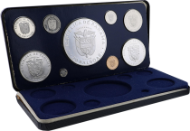 Panama Box 9 coins Balboa - Simon Bolivar - 1975 - Franklin Mint