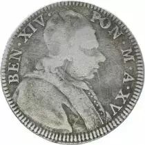 Papal States 1/5 Scudo Benoit XIV- The Virgin Mary - MDCCLIV 1754