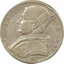 Papal States Gregory XVI - Silver Scudo, Type 2  - 1845 R Rome