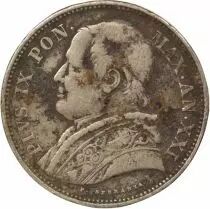Papal States Pius IX - 2 1/2 Silver Lire - 1867 Rome