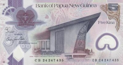 Papua-Neuguinea 5 Kina - Parliament - Mask - Polymer - 2024 - CA Series