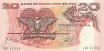 Papua New Guinea 20 Kina Bird of Paradise - Head of boar - Serial SBR - 1988