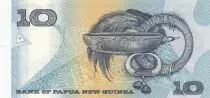 Pap&uacute;a Nueva Guinea 10 Kina - Bird of Paradise - Silver Jubilee - ND (1998)