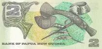 Pap&uacute;a Nueva Guinea 2 Kina - Bird of Paradise - Artifacts - ND (1981) - Serial AJH - P.5c
