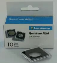 Paquet de 10 Capsules QUADRUM Mini pour Pi&egrave;ces de Monnaie - 21 MM