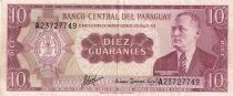 Paraguay 10 Guaranies G&eacute;n&eacute;ral Eugenio A. Garay - Paraguay- 1963