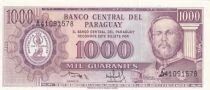 Paraguay 1000 Guaranies - Mar&eacute;chal Francisco Solano Lopez - Sanctuaire national - 1982-1995 - S&eacute;rie A