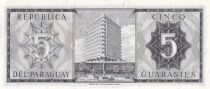 Paraguay 5 Guaranies - Jeune femme paraguayenne - H&ocirc;tel Guarani - 1963 - S&eacute;rie A