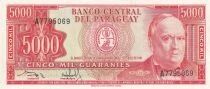 Paraguay 5000 Guaranies - Don Carlos Antonio Lopez - 1990