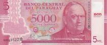 Paraguay 5000 Guaranies Carlos Antonio Lopez 2011