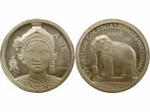 Paris Colonial Exposition - Silvered Copper Medal, Asia - 1931 Paris