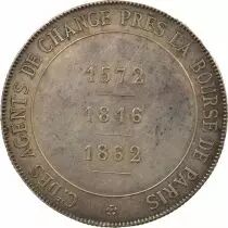 Paris Stock Exchange - Silver Token, Stockbrokers - 1875