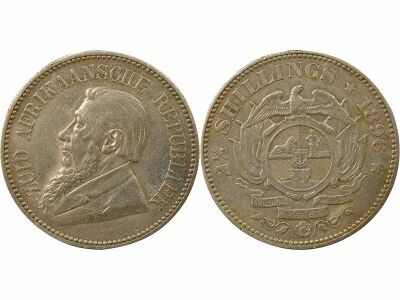 Paul Kruger - 2 1/2 Silver Shillings - 1896 Pretoria