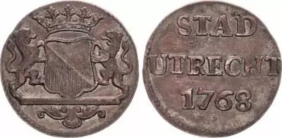 Pays-Bas 1 Duit Armoiries - 1768