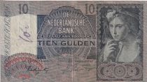 Pays-Bas 10 Gulden - Jeune fille - Armoiries - 02-09-1941 - P.56b