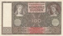 Pays-Bas 100 Gulden Portrait de femme - 1942