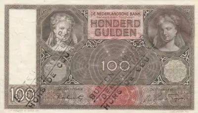 Pays-Bas 100 Gulden Portrait de femme - 1942