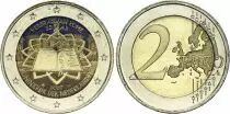 Pays-Bas 2 Euros - Trait&eacute; de Rome - Coloris&eacute;e - 2007