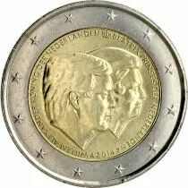 Pays-Bas 2 Euros Comm&eacute;morative - Pays Bas 2014 le roi Willem Alexander et la princesse Beatrix