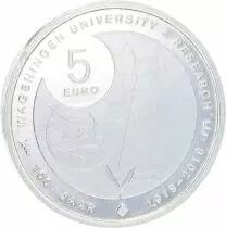 Pays-Bas 5 Euros - Universit&eacute; de Wageningue - Argent - 2018