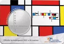 Pays-Bas 5 Euros Coincard BU - 150 ans de Piet Mondrian - 2022