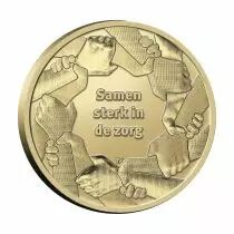 Pays-Bas Coincard BU Hommage aux personnels de sant&eacute;\  2 Euros Pays Bas 2022 + m&eacute;daille\ 