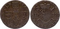 Pays-Bas Espagnol 1 liard, Georges Louis de Berghes - Province de Liège - 1626