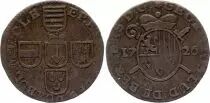 Pays-Bas Espagnol 1 liard, Georges Louis de Berghes - Province de Liège - 1626