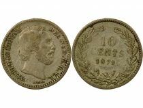 Pays-Bas Guillaume III - 10 Cents Argent - 1879 Utrecht